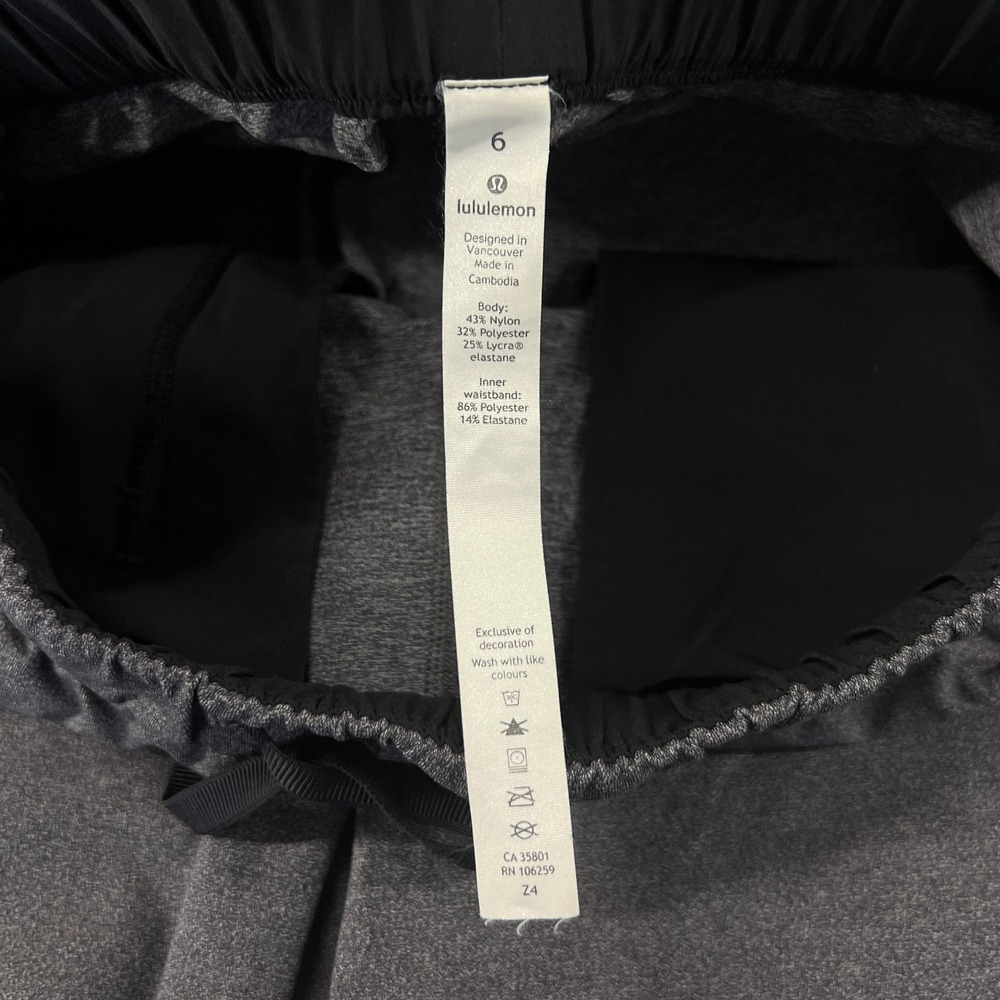Lululemon On The Fly Ankle Pants Womens 6 Gray Stretch High Rise Drawstring - Picture 10 of 16